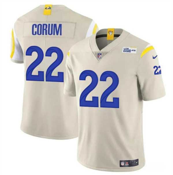 Men & Women & Youth Los Angeles Rams #22 Blake Corum Bone 2024 Draft Vapor Untouchable Stitched Jersey->los angeles rams->NFL Jersey